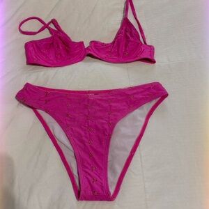 Pretty little things pink bathing suit size small